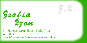 zsofia uzon business card